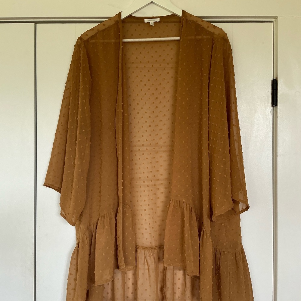 Maurices Tan Sheer Kimono